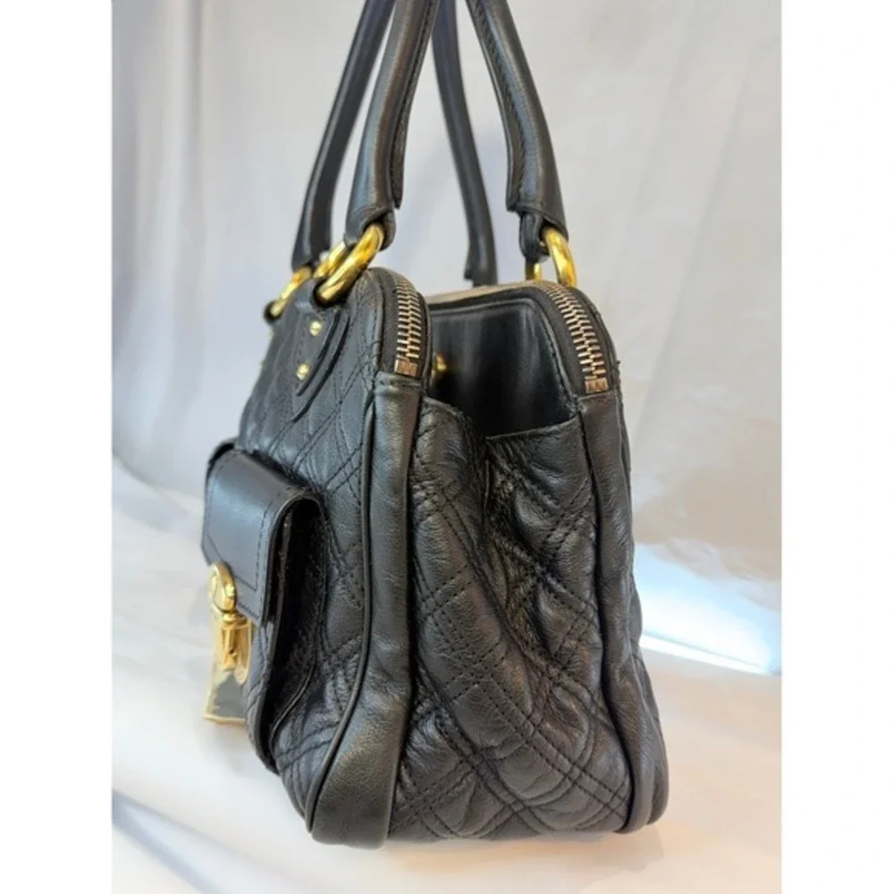MARC‎ JACOBS Venetia quilted black leather satchel